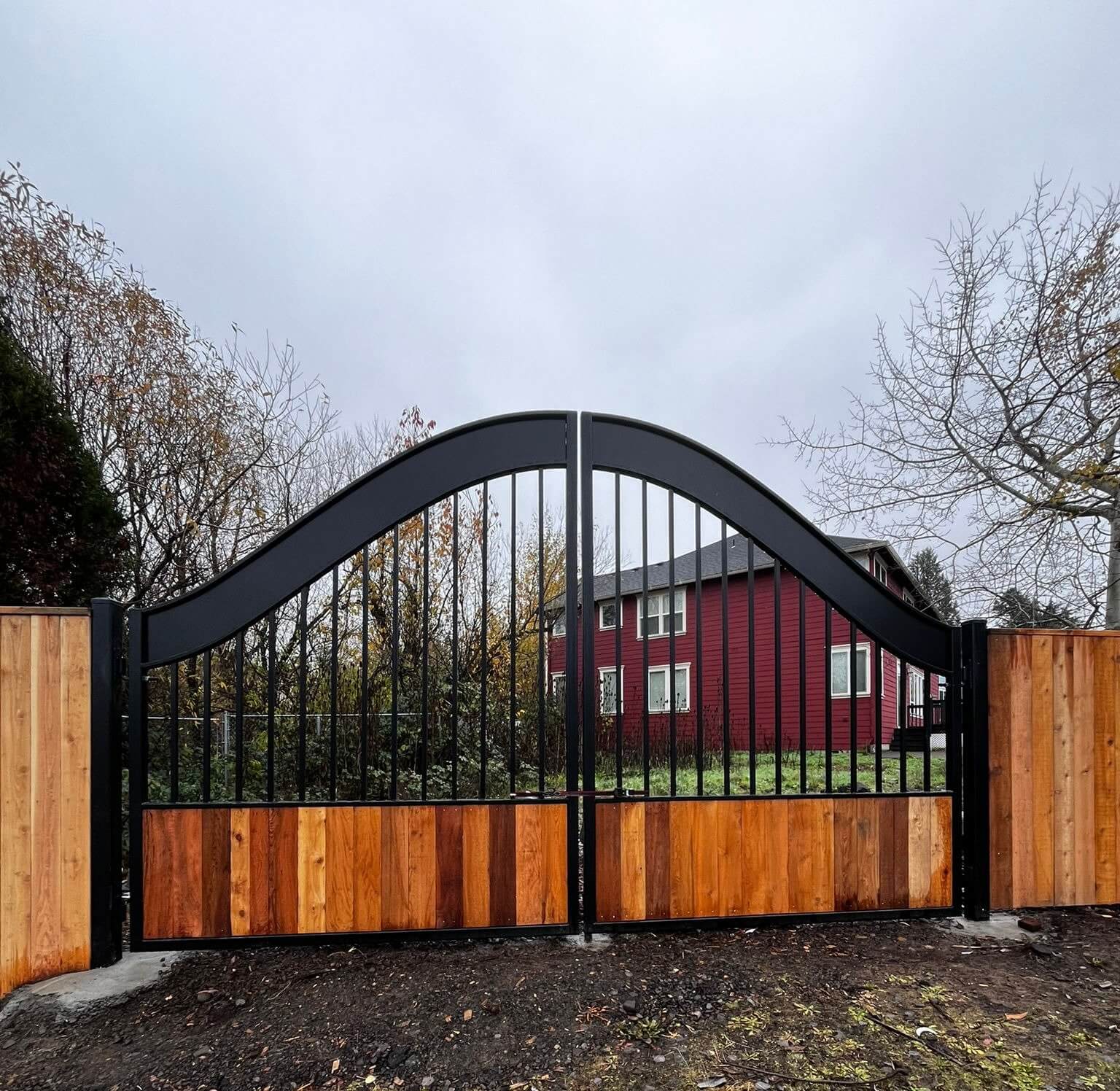 Residential gate installation